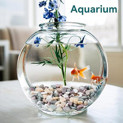 10 lbs Natural Pea Gravel Pebbles for Aquarium, Fish Tank, 3/8 inch Decorative Pebbles for Indoor Plants, Succulent, Bamboo, Vase, Drainage Rocks for Potted Plants, Top Dressing, Mixed Color