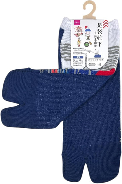 Japan Style Tabi Socks for Split Toe, Comfortable Tabi Toe Socks for Unisex Mt. Fuji, Lucky Cat, Sushi, Sumo, Ukiyoe, Hokusai
