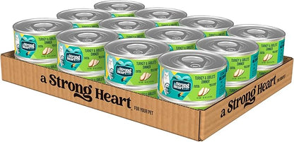 A Strong Heart Canned Wet Cat Food, Turkey & Giblets Dinner - 5.5 oz Cans (Pack of 24), Made in The USA with Real Turkey & Savory Giblets