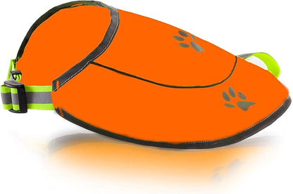 Dog Reflective Vest - Comfortable Jacket Safety Hunting, High Visibility for Dogs with Elastic Straps and Clasp Closure- Orange, X-Small