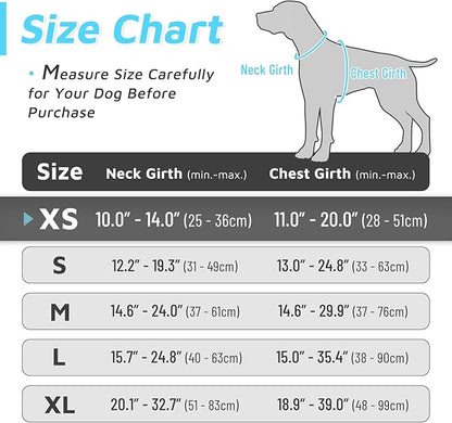 Eagloo Small Dog Harness No Pull, Service Vest with Reflective Strips and Control Handle, Adjustable and Comfortable for Walking, No Choke Pet Harness with 2 Metal Rings, Sky Blue, XS