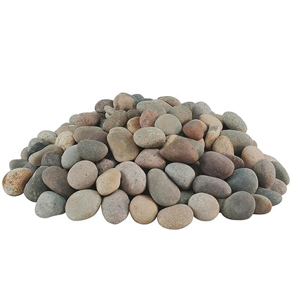 40lbs River Rocks, 1-2 Inch Natural Pebbles for Plants, Hand-Picked Premium Stones for Landscaping and Garden Design, Fish Tank, Flower Pots, Pathways and Backyard, Mixed Color
