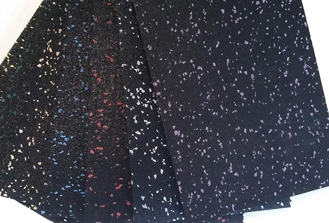 American Floor Mats 1/4in (7mm) Thick Solid Black 4' x 30' Heavy Duty Rubber Rolls, Protective Exercise Mats, Home Gym Rubber Flooring