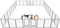 Dog Playpen Outdoor Extra Wide 32 Panels Heavy Duty Dog Fence 50" Height Anti-Rust with Doors Portable for RV Camping Yard, Total 84FT, 561 Sq.ft, Snowy Black