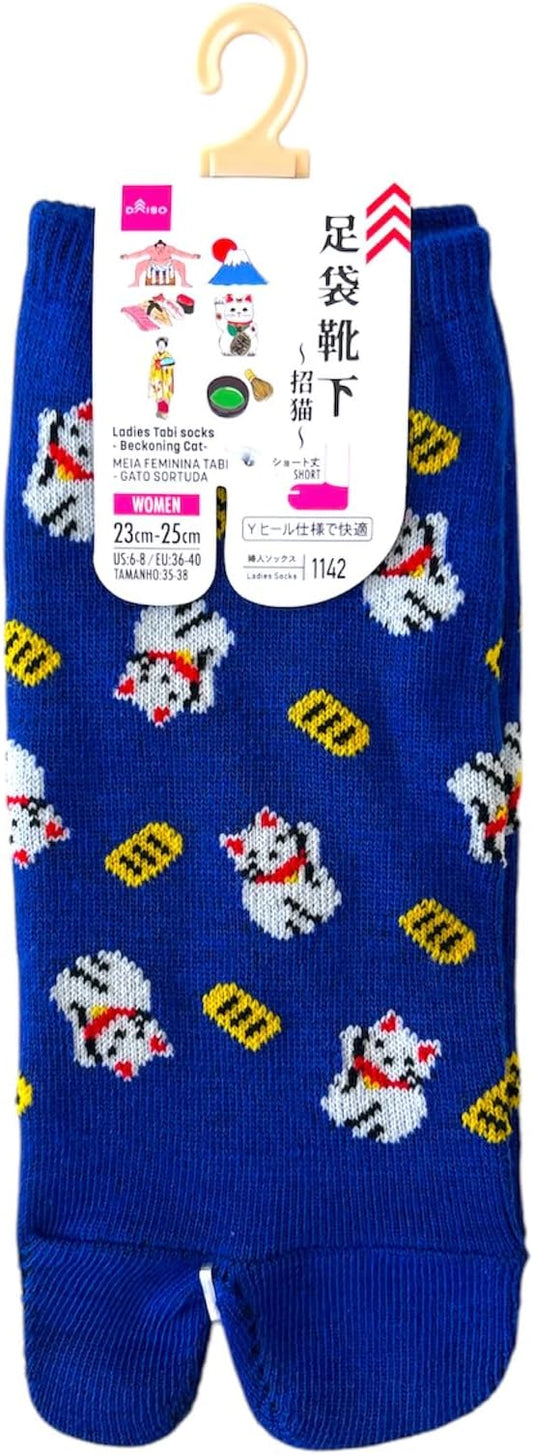 Japan Style Tabi Socks for Split Toe, Comfortable Tabi Toe Socks for Unisex Mt. Fuji, Lucky Cat, Sushi, Sumo, Ukiyoe, Hokusai