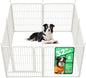 FXW Rollick Unleashed Dog Playpen for Indoor, Yard, RV Camping, 32 inch 8 Panels for Small and Medium Dogs, White│Patented