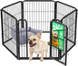 FXW Homeplus Unleashed Indoor Dog Playpen - Stress-Free and Safe Play, Heavy Duty 24 Inch 6 Wire Panels Dog Pen for Puppy and Small Dogs, Black│Patented