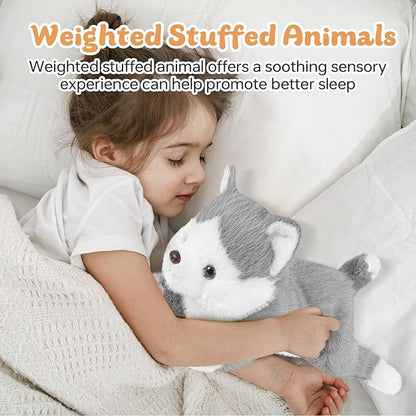 19Inch 3 Pounds Dog Weighted Stuffed Animals, Cute Realistic Puppy Stuffed Animal, Sensory Comfort Plush Throw Pillow Toy, Dog Plush Gift for Adults Kids Youth