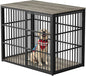 48'' XXL Dog Crate Furniture with 3 Doors, Wooden Crate End Table Heavy Duty Indoor Combination Cage for Medium to Large Dogs, Multiple Units Can be Combined, Grey