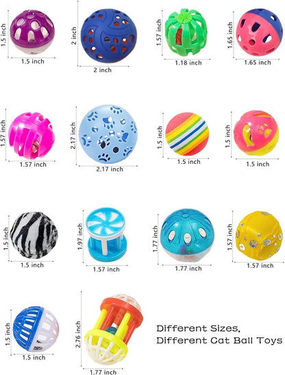 6-Pack Cat Toys for Kittens and Cats, On Cloud Nine (1.5'', Basic Cat Toy Set)