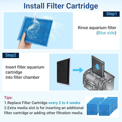 16 Pack Aquarium Filter Cartridges Compatiable with Penguin PRO Power Filters 200 275 350 375, Rite Size C Filter Cartridges Replacement