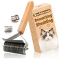 FelineFun Cat Brush for Dematting & Deshedding, 2 in 1 Undercoat Rake, Efficiently Remove Loose Hair & Matted Fur, Professional Shedding Comb for Indoor Cats & Long Haired Cats
