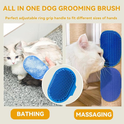 2PCS Pet Hair Remover, Electrostatic Pet Hair Removal Gloves, Reusable Cat & Dog Hair Remover for Couch, Furniture, Carpet, Curtain, Upgraded Animal Fur Removal Tool, Cat Grooming Gloves