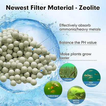 fishkeeper 16 Pack Large Filter Cartridges Compatible with Tetra Whisper Bio-Bag Filters Replacement Filter Cartridges for Whisper Power Filters 20i/40i /IQ20/30/45/60 PF20/30/40/60(Ready to Use)