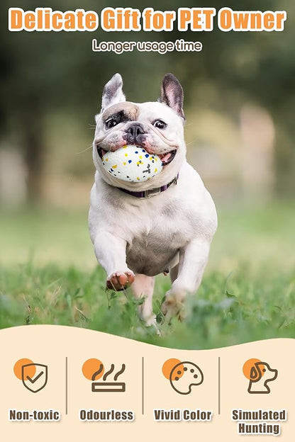 7.28" Indestructible Large Bone Balls for Aggressive Chewers Durable Stick Bouncy Interactive Chew Toy for Dogs Fetch Game Lightweight Floating Outdoor Training, White