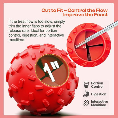 Dog Puzzle Toy 2 Pack – Cognitive Dog Treat Toy,Interactive Dog Toys for Treat Dispensing, Slow Feeder for Mental Stimulation & Anxiety Relief, Puppy Training Toy, Natural Rubber