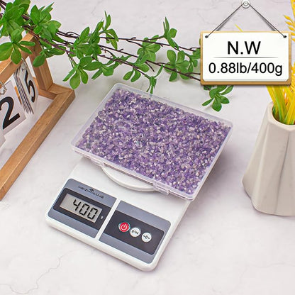 Amethyst Crushed Stone Natural Tumbled Healing Crystal Chips Bulk, 0.88 Lb Crushed Crystal Quartz Irregular Shaped for Decorative Fish Tank Vase Fillers Aquarium Gravel Rocks