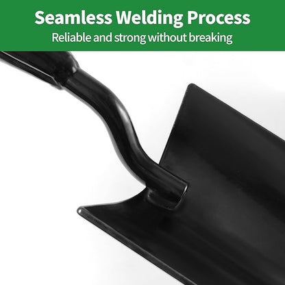 2-in-1 Trowel and Transplanter Gardening Tool Set, Outdoor Hand Tools, with Non-Slip Handle and Protective Blade Covers, Ideal Gardening Gifts for All (Black)