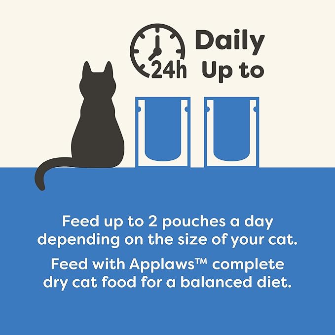 Applaws Natural Wet Cat Food in Gravy, Limited Ingredient Wet Cat Food Pouches, No Additives, Made with Natural Ingredients, Tuna with Salmon in Gravy (12 x 2.47oz Pouches)