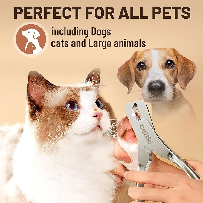 Dog Nail Clippers - All Steel Material, Built-in Spring,Heavy Duty Dog Nail Trimmer Full Metal Razor Sharp Professional for All Dogs Cats with Thick Toena,Dog Nail Trimmers