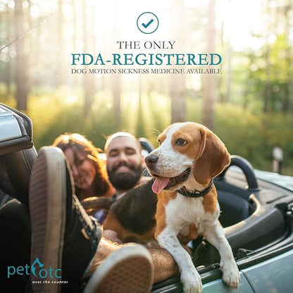 Anti-Motion Sickness and Nausea Relief for Medium Breed Dogs, Relief for Disorientation and Dizziness, 20 Tablets