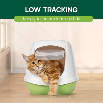 18lbs Mixed Tofu Cat Litter Clumping, Low Dust, Lightweight, Ultra Absorbent and Fast Drying, Natural Pea Husk Bentonite Kitty Litter (9lbs×2bags)