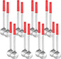 16 Pcs Portion Control Serving Spoons, Restaurant Measuring Serving Ladle Utensils, Portion Control Slotted Scoops for Weight Loss, Solid and Perforated Scoops(Red,2 oz)
