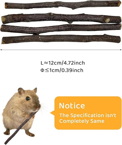 Apple Sticks 300g(0.7LB) Small Animals Wooden Pet Chew Treats Toys for Guinea Pigs Hamsters Rabbits Chinchillas Squirrels Small Animal Molar Wood Treats Toys
