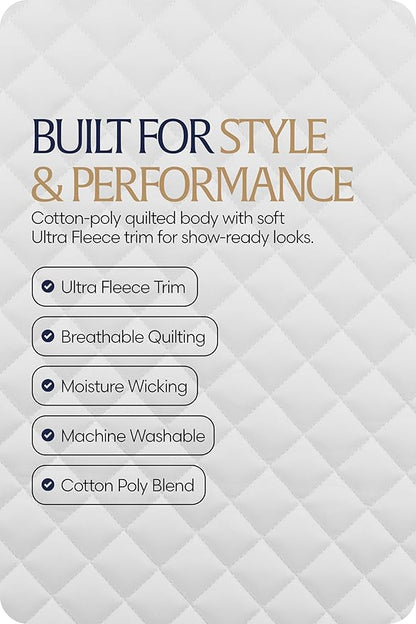 Equinavia Eidsvoll Forward Cut Shaped English Saddle Pad for Show Jumping with Ultra Fleece Trim