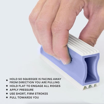 FurDozer X3 PRO Pet Hair Remover & Auto Detailing Tool - Cat & Dog Hair Remover for Carpet, Cars, Couch, Bedding, & Furniture - Reusable Pet Hair Removal Tool for Fur & Lint, 5" (Purple, 2-Pack)