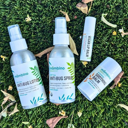 Anti-Bug Spray DEET-Free – Organic, All-Natural Bug Spray Travel Size with Essential Oils – Non-Toxic, Reef Safe, Face-Safe Bug Repellent for Babies, Kids, Adults by Mambino Organics, 2.7oz