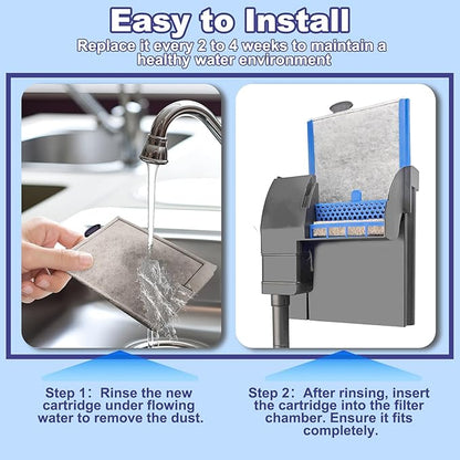 10 Pack Replacement Filter Cartridges Large for Aqueon,Large Filter Compatible with Aqueon QuietFlow Power LED PRO & Power Filter&E Internal Size 40 Canister