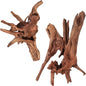 Driftwood for Aquarium Natural Aquarium Wood for Aquascaping Fish Tank Decorations Reptile Tank Decor (Natural Driftwood 9-14" (Pack of 2))