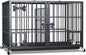 aboxoo 48/42 inch XL Dog Crate for Large Dog/Double Medium Dogs,Heavy Duty Metal Dog Cages,All Metal Open Top,Dog Kennel Indoor with Wheels,Floor Grid, Tray, Divider and Feeding Bowl