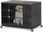 42 inch Heavy Duty Dog Crate with Self-Locking Latch, Indestructible Steel Large Kennel with Enclosed Design, Chew-Proof and Escape-Proof Pet Cage for High Anxiety Dogs