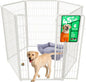 FXW Homeplus Unleashed Indoor Dog Playpen - Stress-Free and Safe Play, Heavy Duty 45 Inch 6 Wire Panels Dog Pen for Large Dogs, White│Patented
