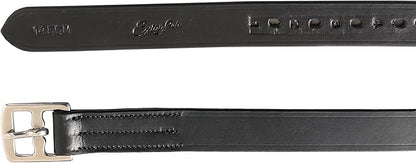 Exion Pre-Stretched Leather Stirrup Leathers for English Saddles | Premium Vegetable-Tanned Non-Stretch Stirrups for Jumping, Dressage & Schooling | 18-Hole Numbered Adjustment & SS Buckles