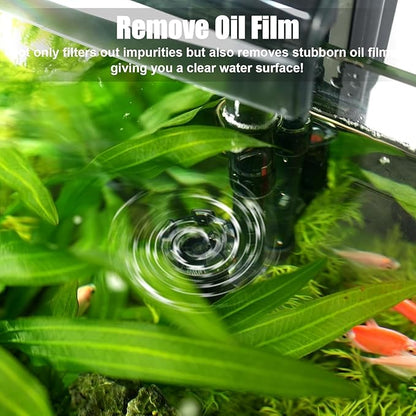 AQQA Aquarium Filter 20-50 Gallon Fish Tank Filters with Double Waterfall, Hang on Back Aquarium Filter with Bio-Wheel Power, Adjustable Flow, Quiet Efficient and Silent Operation (10W 125 GPH)