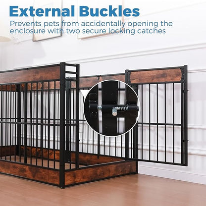 Dog Playpen, 31.5" Height Dog Pen Indoor, Heavy Duty, Safe and Sturdy, Furniture Style Puppy Pen