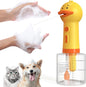 Electric Dog Shampoo Dispenser Dog Shampoo Sprayer Duck Shampoo Foamer for Pet, Foaming Soap Dispenser for Bathtub, Kitchen Sink Cleaning