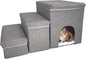 Dog Stairs with Storage Dog Steps for High Beds 3-Step Pet Stairs Ramp with Storage Box and Condo for Small Dogs Cats Pets