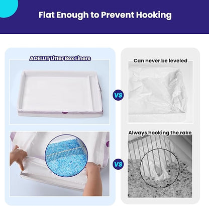 36 Count Litter Box Liners, Waste Bags Compatible with Pet-safe ScoopFree Self-Cleaning Litter Box Tray, Drawstring Litter Bags for Reusable Tray, Pre-Separated (38" L x 14.5" W x 7.8" H)