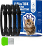 4 Pack Flea and Tick Collar for Cats, Natural Plant Oil Formula Cat Flea Collar Provides 32-Month Protection for Flea Tick Prevention, Waterproof & Adjustable Cat Flea Treatment for Most Cats