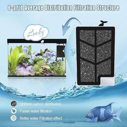 Erreloda 6 Packs Extra Small Filter Cartridges Replacement Compatible with Aqueon QuietFlow E Internal Power Filter Size 3