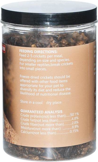 Freeze Dried Crickets – 4.5 Oz High Protein Freeze Dried Crickets, Food for Reptiles, Bearded Dragons, Lizards, Geckos, Birds, Fish,Hedgehogs, Bearded Dragon Food