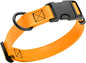 Dogline Biothane Waterproof Dog Collar with Quick Release Buckle Strong Coated Nylon Webbing with Odor- Proof for Easy Care Easy to Clean Fits Small Medium Large Dogs, Tangerine Orange 3/4" W 12-19" L