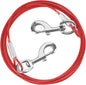 10FT Heavy Duty Dog Tie Out Cable for Large Dogs up to 125lbs, Durable Runner Tether Line (Red)