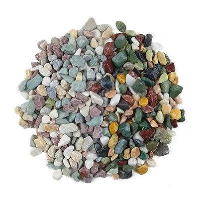 15LB Succulents Rocks for Plants Cactus Gravel Pebbles for Fish Tank 1/2 Inch Natural River Rocks for Vase, Aquarium, Landscaping,Bonsai,Terrarium Pebbles, Mixed Color