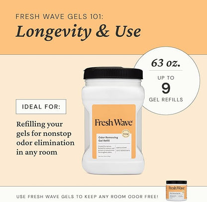 Fresh Wave Orange Odor Removing Gel Refill, 63 oz