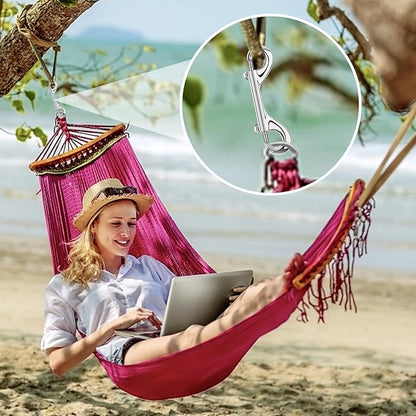 ERKOON 3.5 inch Double Ended snap Hooks,110lbs Metal Clips Load Capacity Zinc Alloy Double Sided Clips Heavy Duty Trigger Snap for Dogs Leashes/Water Bucket/Horse Feed/Hammocks Bolt snap